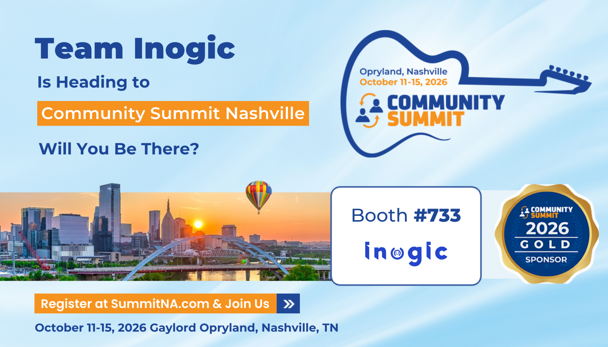 Team Inogic Is Heading to Community Summit Nashville. Will You Be There?