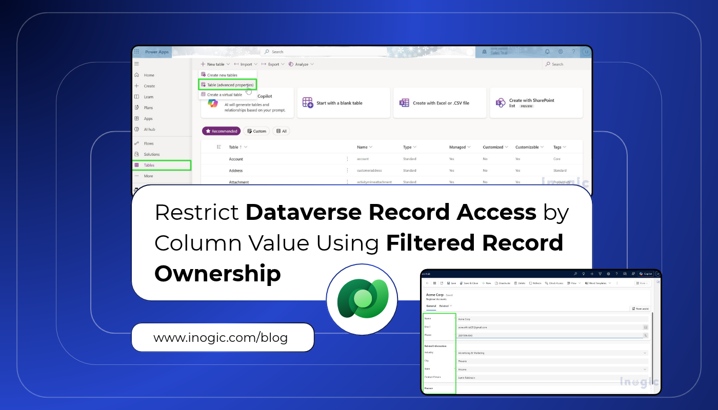Restrict Dataverse Record Access by Column Value Using Filtered Record Ownership