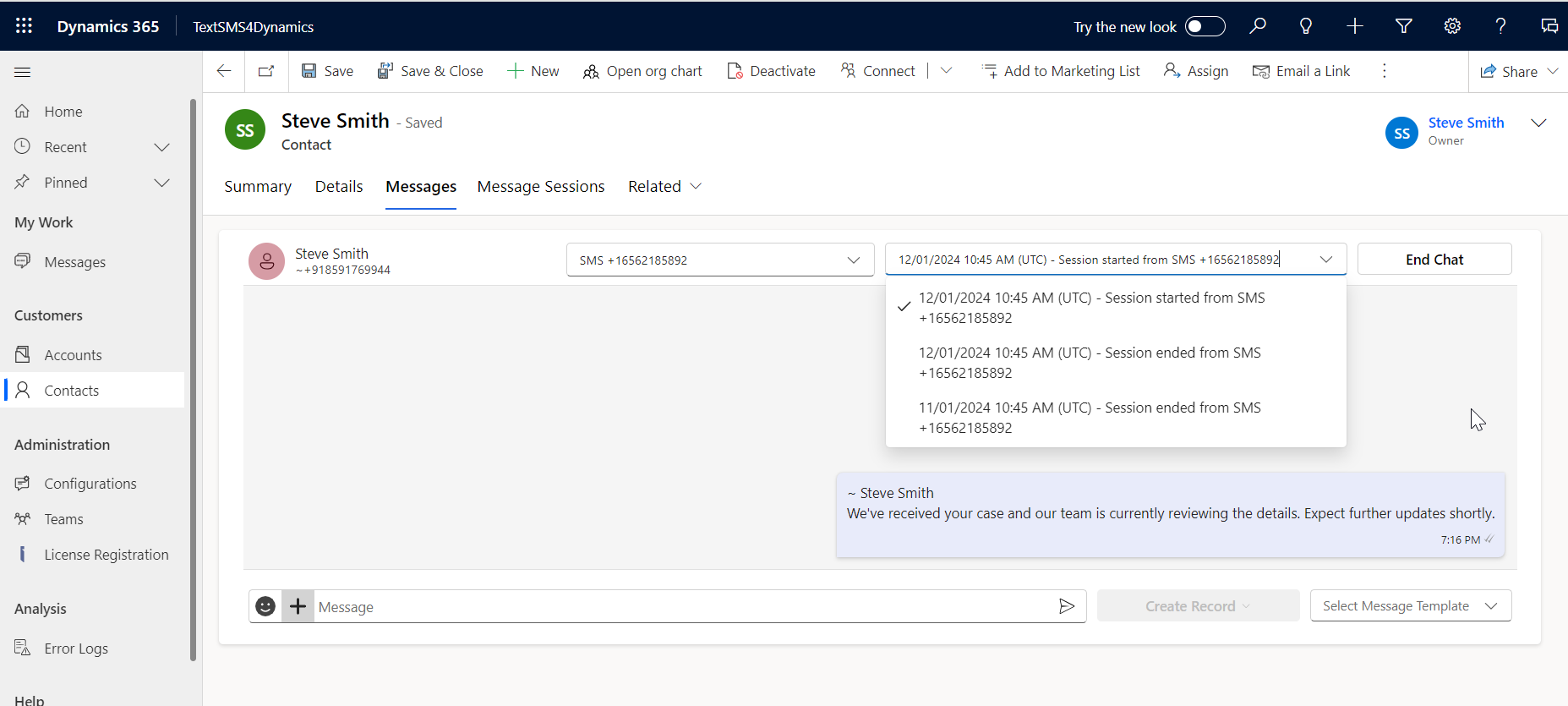 Integrate Text SMS with Dynamics 365 CRM | TextSMS4Dynamics