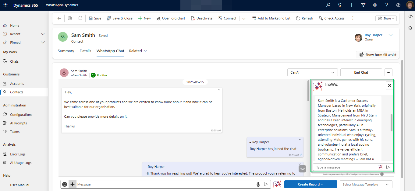 Current Record Summary