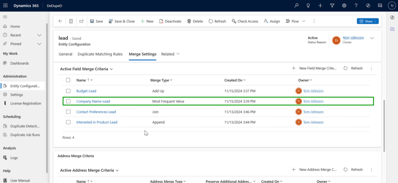 Retain Additional Values